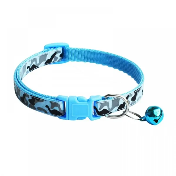 Necklace Bell Adjustable Collar Pet Camouflage Print Neck Strap Dog Cat Puppy Necklace - Image 2