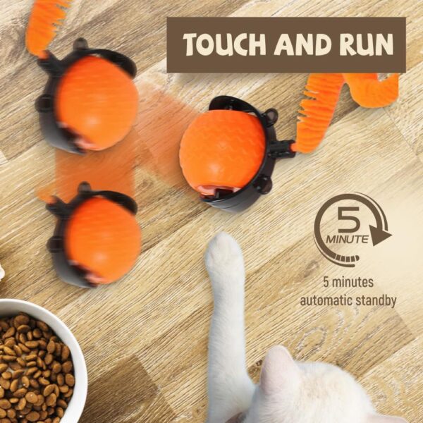 Interactive Cat Ball Toy, 2025 New Cat Ball Toys With Cord  Mouse, Smart Self Rolling Cat Toys For Bored Indoor Cats, Automatic Moving Peppy Pet Ball - Image 7